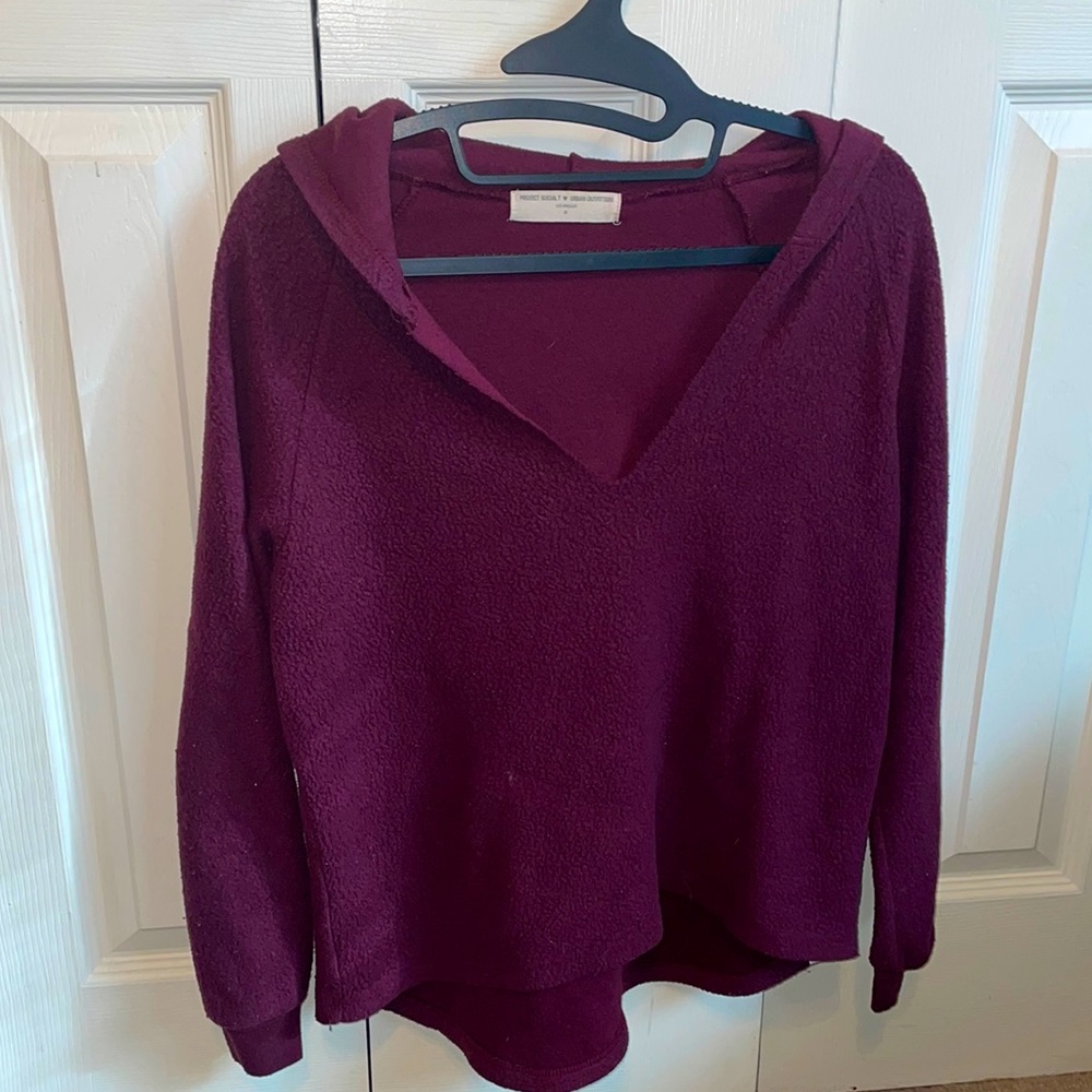 ⛅️XS Urban Outfitters Maroon Fleece Hoodie